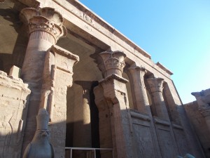 The temple at Edfu in the morning
