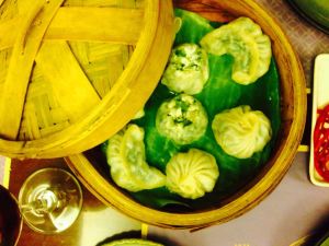 Peek-a-boo with the vegetarian dimsums